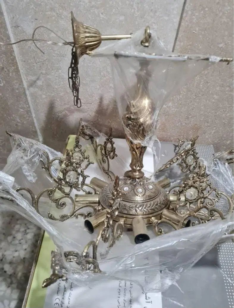 لوستر برنجی|لوستر و چراغ آویز|تهران, تهرانسر شرقی|دیوار