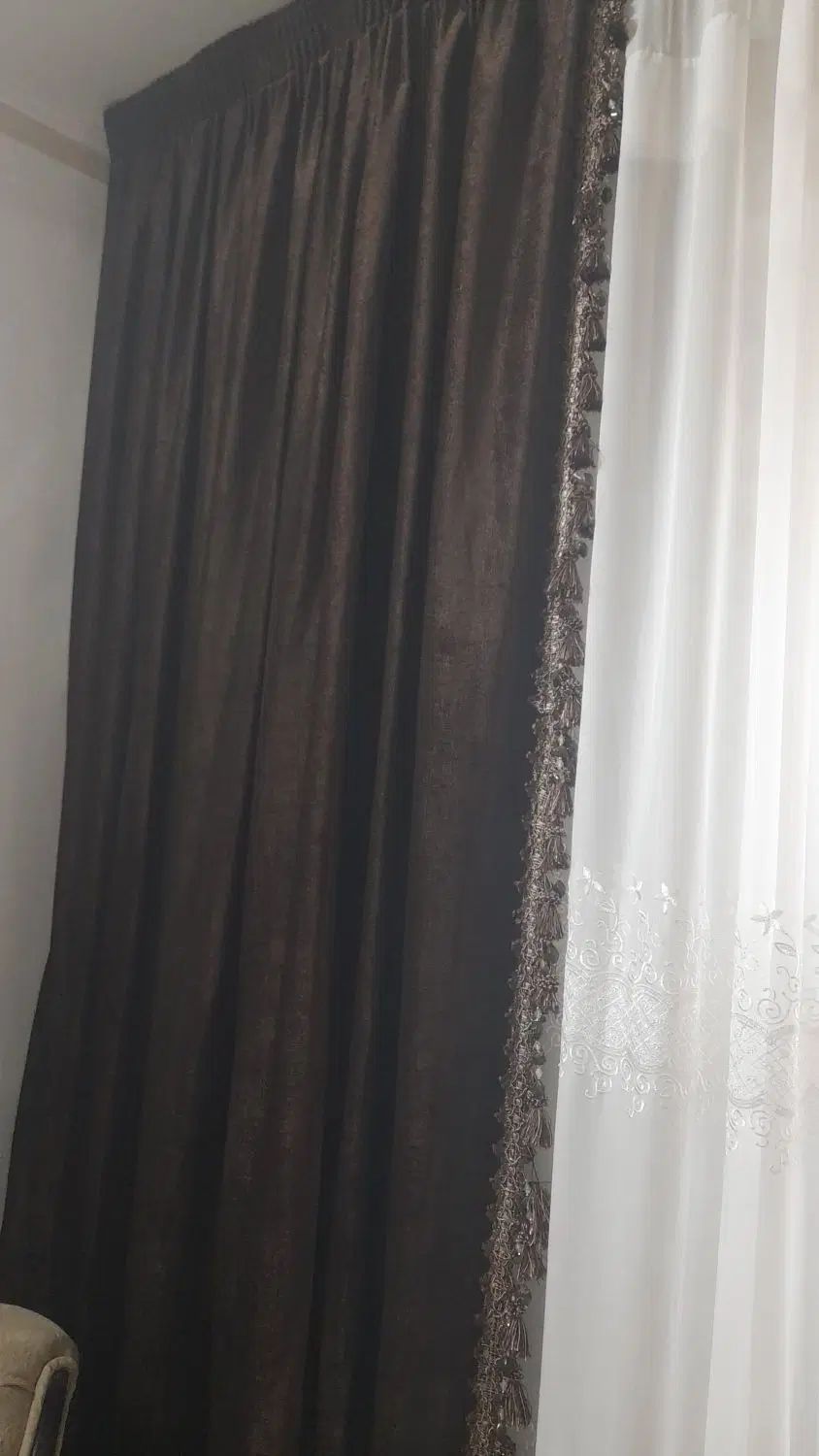 یک جفت دستک پرده مخمل|پرده، رانر، رومیزی|مشهد, کشاورز|دیوار