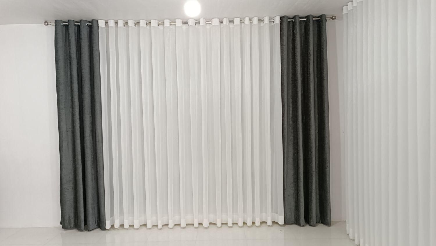 پرده پذیرایی پانچ با دستک مخملی|پرده، رانر، رومیزی|مشهد, شهید فرامرز عباسی|دیوار