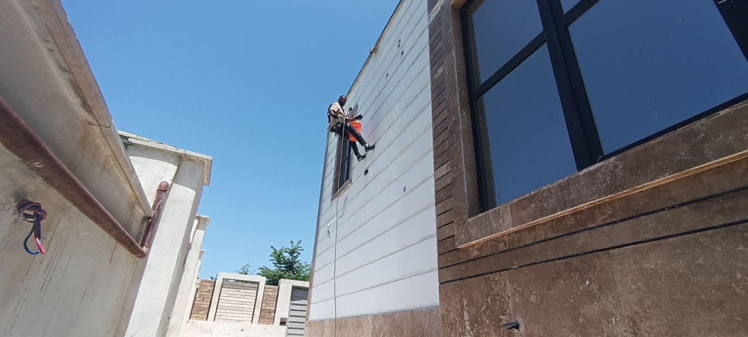 اببندی نما/ عایق نانو نما/ اب بندی بندکشی سنگ راپل|خدمات پیشه و مهارت|تنکابن, |دیوار