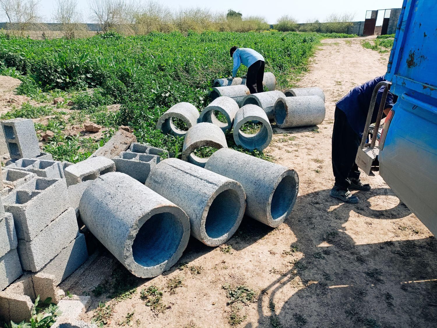 بلوک  گنگ  لوله سیمانی  حلقه چاه  سنگ پل|مصالح و تجهیزات ساختمان|دزفول, |دیوار