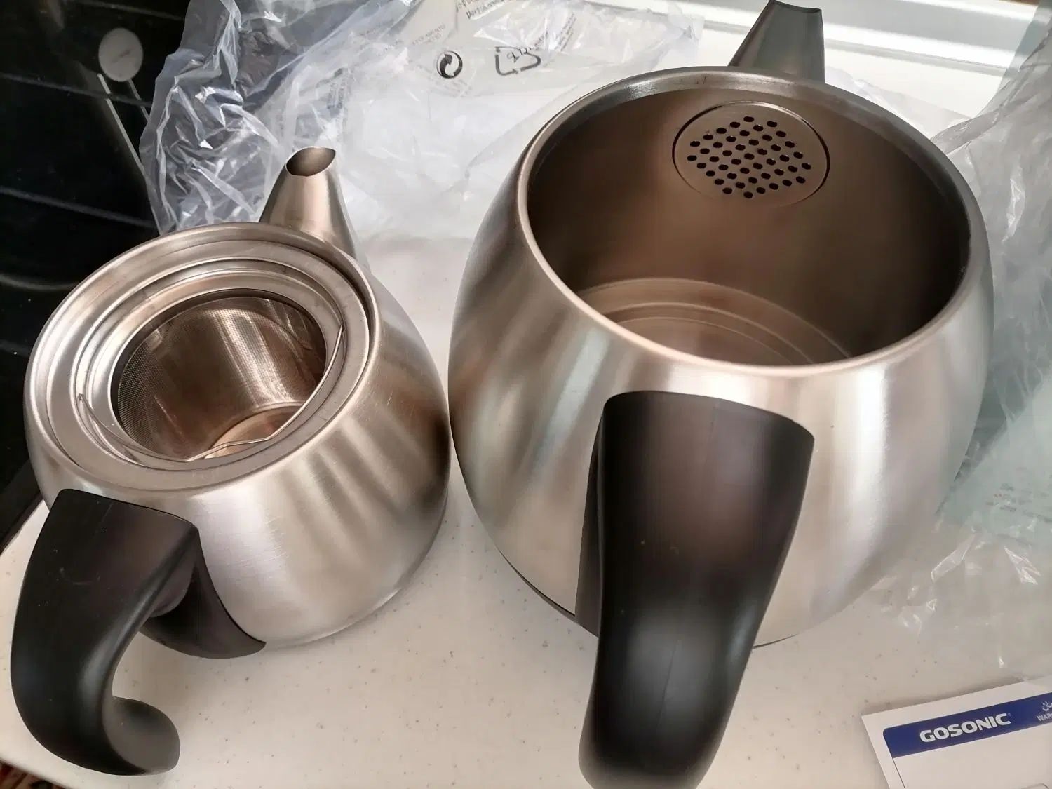 چایساز گاسونیک استیل نقره‌ای نو|سماور، چای‌ساز، قهوه‌ساز|اصفهان, ناژوان|دیوار