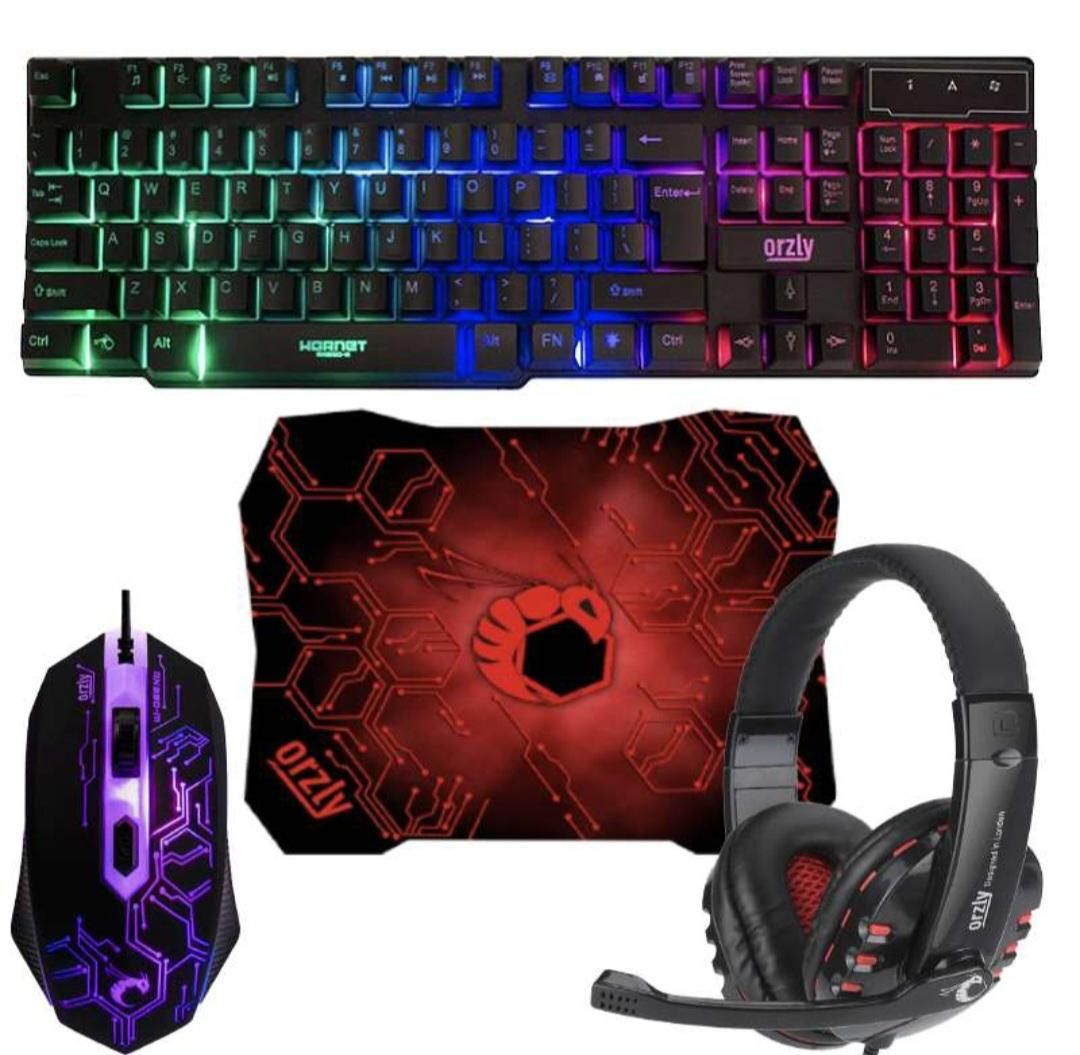 ست گیمینگ ارزلی ماوس کیبورد هدفون میکروفن موس پد|قطعات و لوازم جانبی رایانه|تبریز, |دیوار