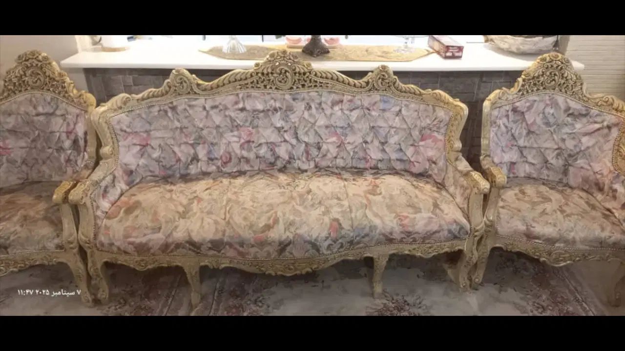 مبل استیل مدل گوشواره به همراه سرویس نهارخوری|مبلمان خانگی و میز عسلی|مشهد, سجاد شهر|دیوار