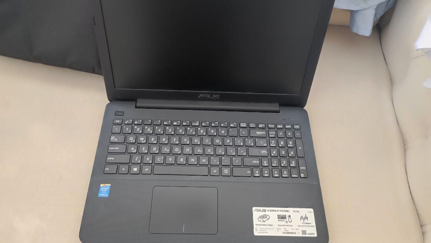 لپ تاپ ASUS X554L در حد نو(کیف وکارتن و موس آکبند)|رایانه همراه|تهران, جنت‌آباد مرکزی|دیوار