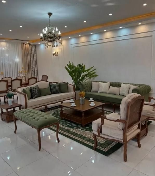 مبلمان فرانسوی کویین با چستر|مبلمان خانگی و میز عسلی|کرمانشاه, |دیوار