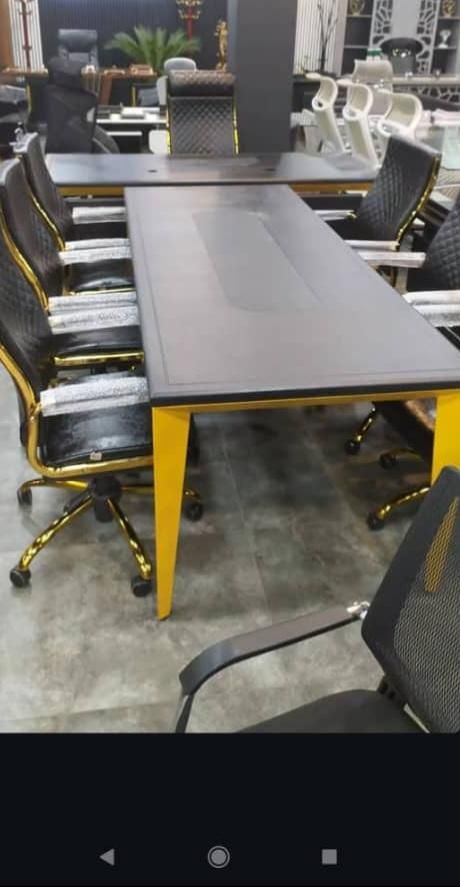 میز پایه فلزی آیسان. میز کنفرانس|مبلمان اداری|صفادشت, |دیوار