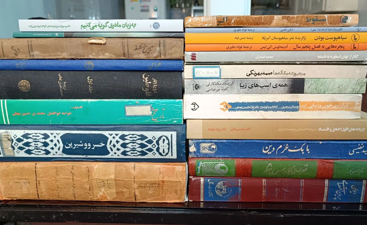 ۲۰ جلد کتاب ادبی و تاریخی قدیمی تاریخ بلعمی بیهقی|کتاب و مجله تاریخی|تهران, فلسطین (میدان انقلاب)|دیوار