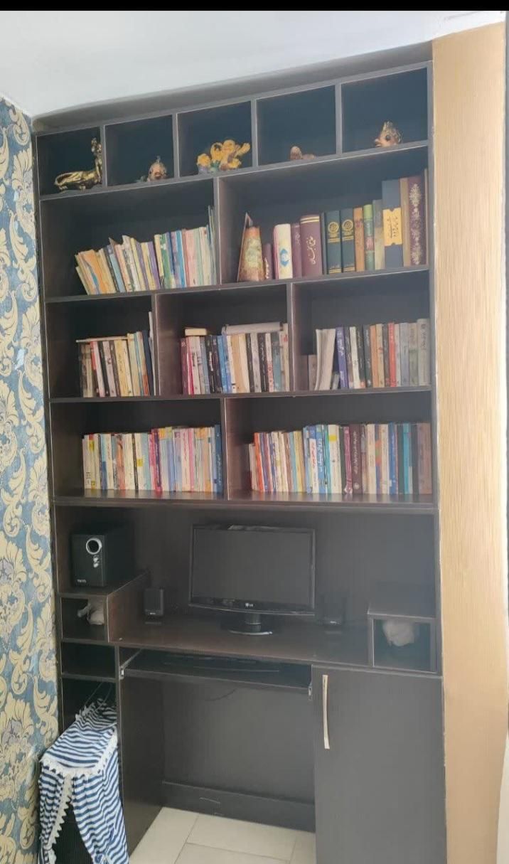کتابخانه همراه میز کامپیوتر دو تیکه ام دی اف|کتابخانه، شلف، قفسه‌های دیواری|تهران, لویزان|دیوار
