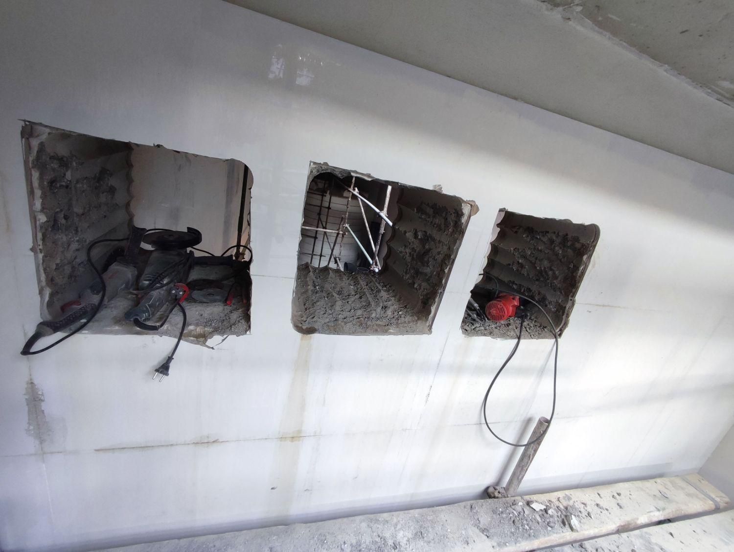 کرگیری برش بتن سوراخکاری کاشت بولت میلگرد|خدمات پیشه و مهارت|کرج, پیشاهنگی|دیوار