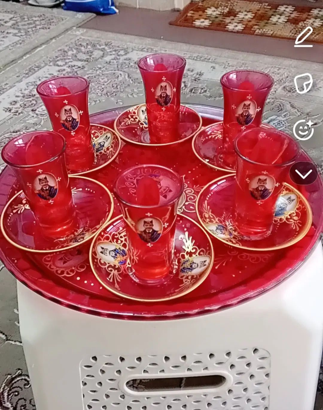 سرویس چای خوری شاه عباسی|ظروف سرو و پذیرایی|تهران, ارامنه|دیوار