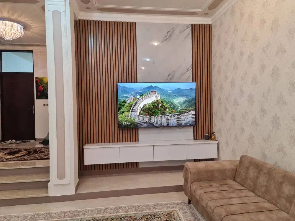 کاغذ دیواری هرمتر فقط ۸۰ت اجرای تی وی وال کفپوش|خدمات پیشه و مهارت|ایلام, |دیوار