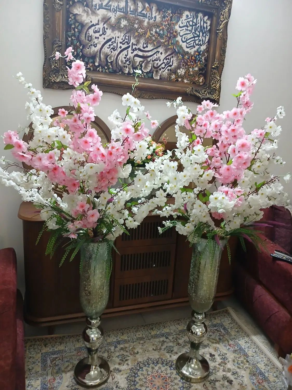 گل مصنوعی خارجی با گلدان نو فقط ۲عدد مانده|گل مصنوعی|تهران, فلاح|دیوار