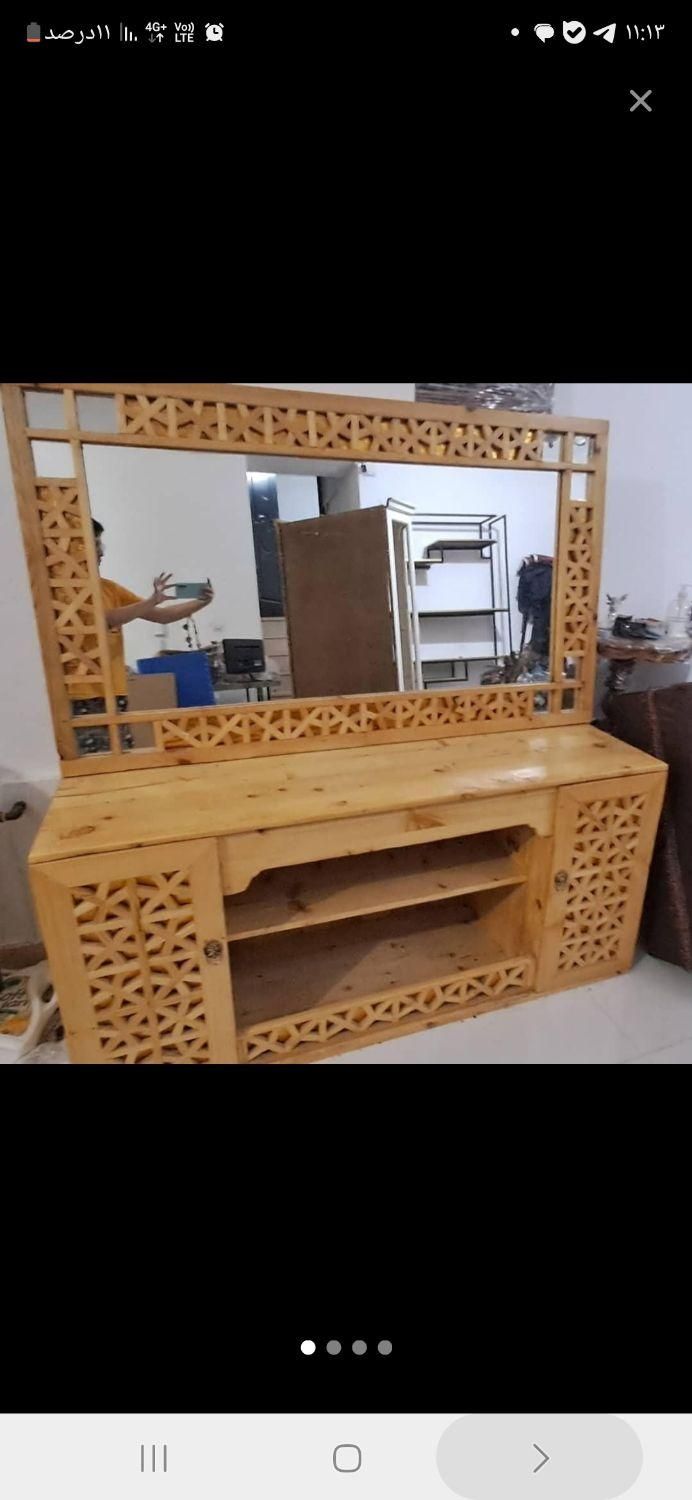 آینه کنسول سنتی گره چینی|بوفه، ویترین، کنسول|شیراز, جانبازان|دیوار
