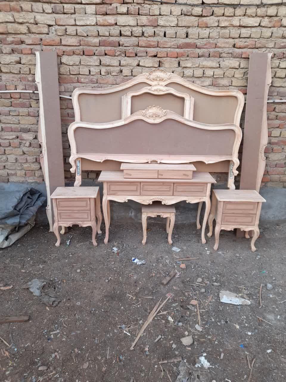 کلاف خام انواع سرویس خواب چوبی|تخت و سرویس خواب|قم, نوقطار|دیوار