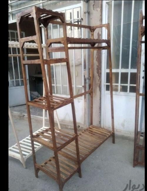 رگال چوبی لباس|مبلمان خانگی و میز عسلی|همدان, |دیوار