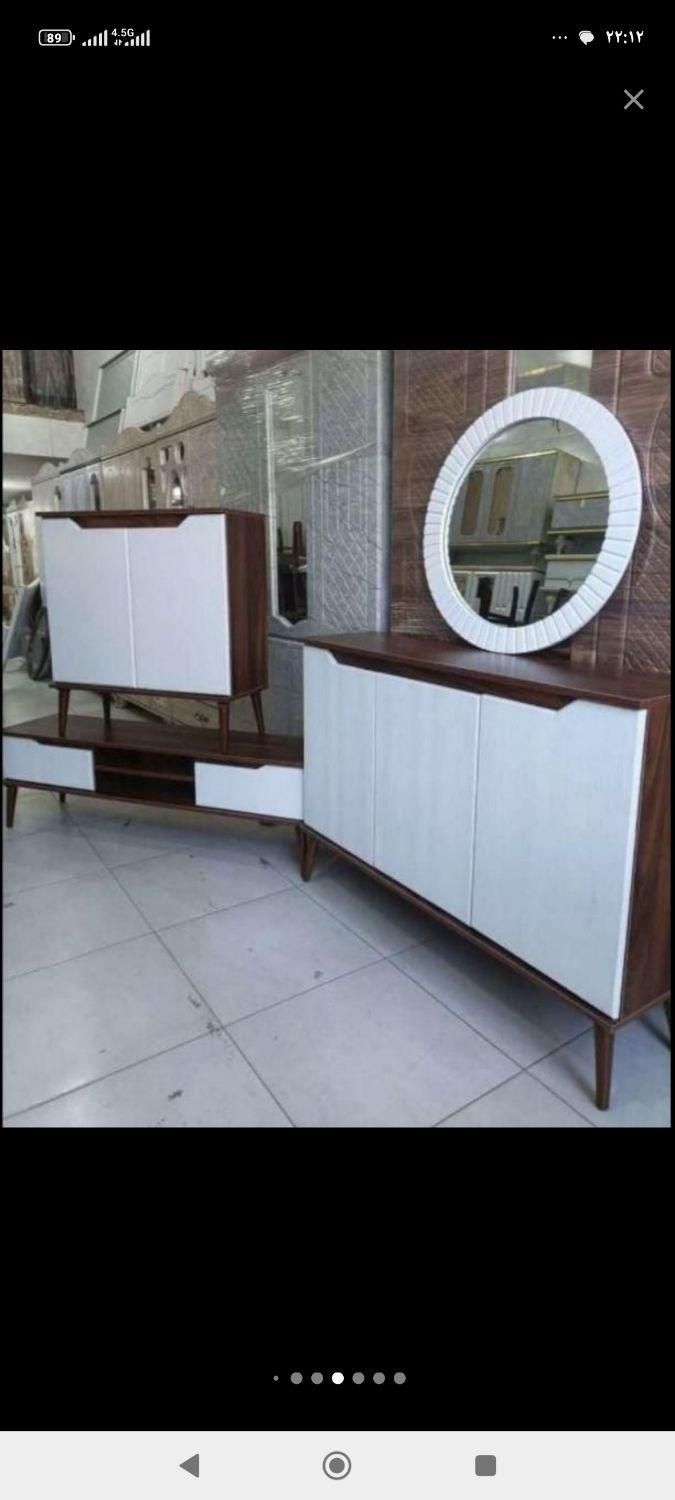 ست کامل آیینه کنسول ومیز تلویزیون جاکفشی|بوفه، ویترین، کنسول|چهاردانگه (تهران), |دیوار