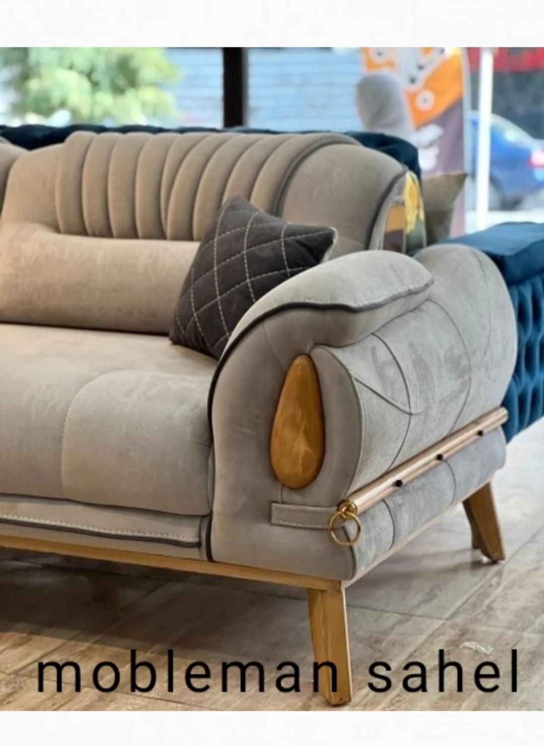 مبل لنچر سبک پینترسی8نفره مکانیز آماده تحویل اقساط|مبلمان خانگی و میز عسلی|هشتگرد, شهرک وحدت|دیوار