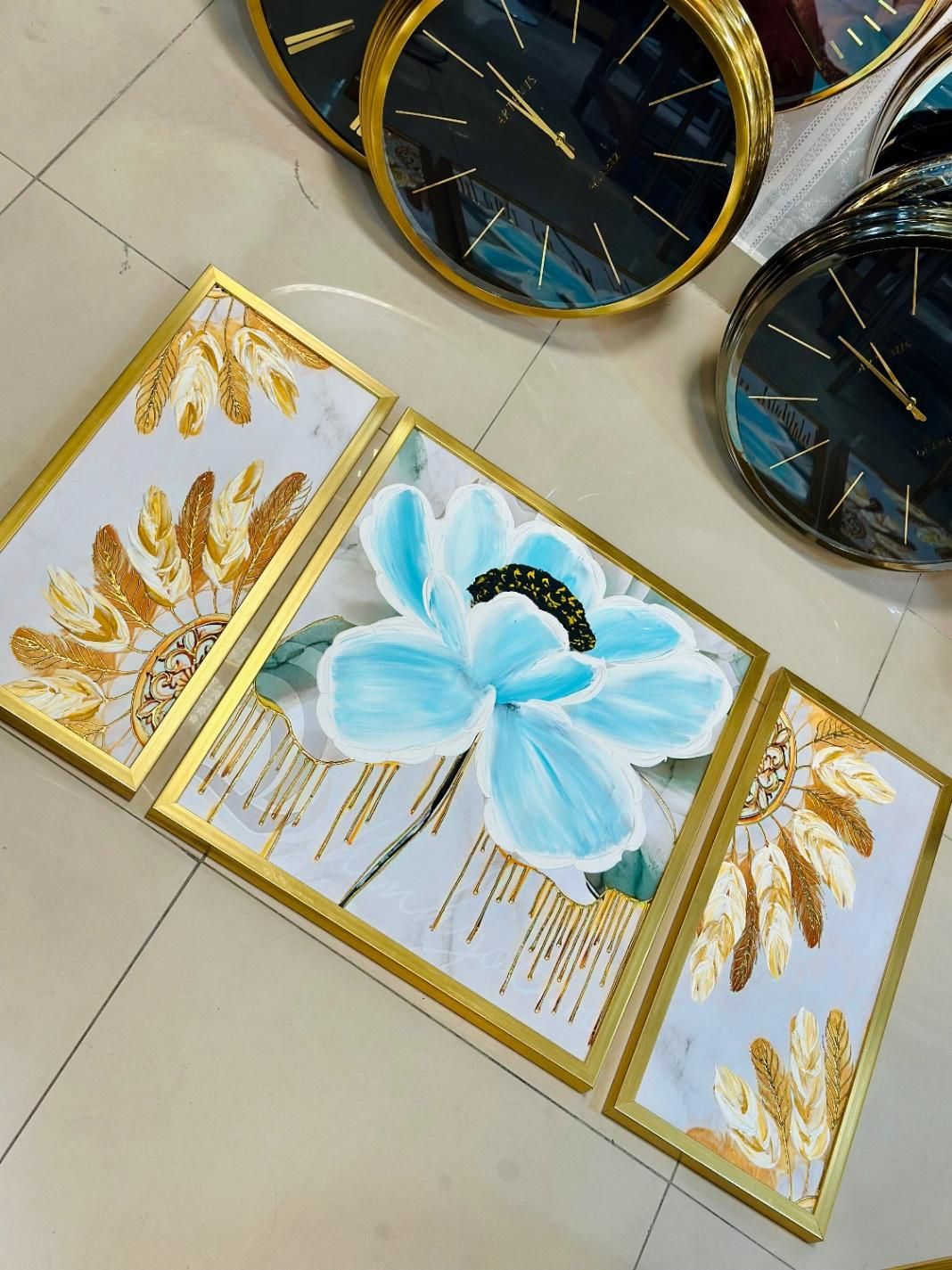 تابلو تکسچر ۳تیکه،تابلو سه تیکه|تابلو، نقاشی، عکس|اراک, |دیوار