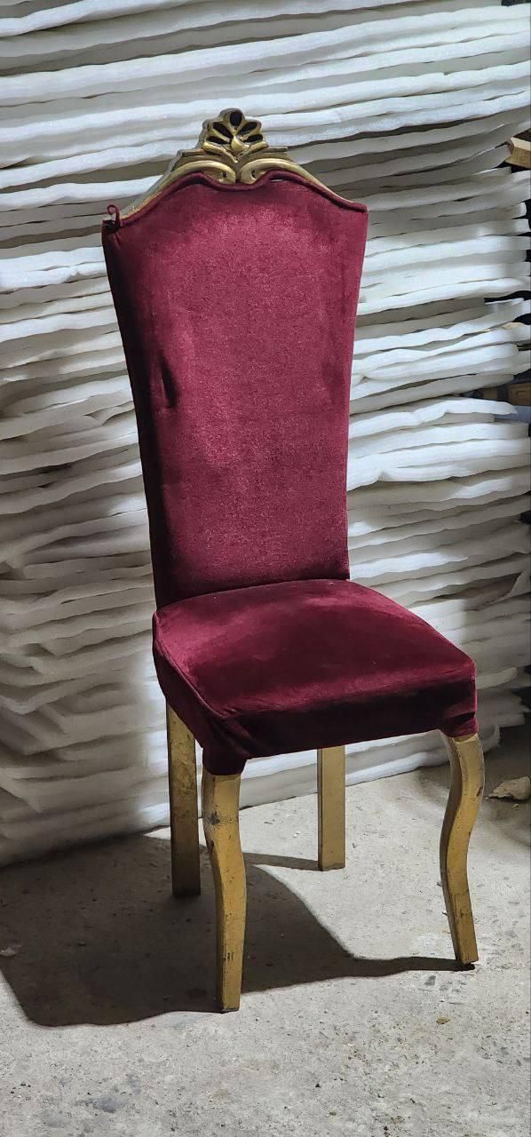 صندلی فلزی دست دوم تالار،پارچه قرمز/برای رستوران|عمدهفروشی|کرمانشاه, |دیوار