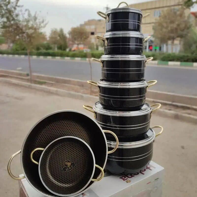 سرویس قابلمه زنبوری 14پارچه|ظروف پخت‌وپز|کرمان, |دیوار