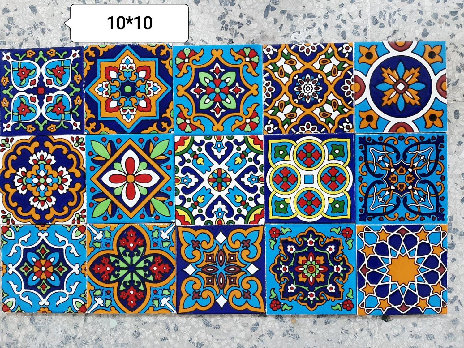 کاشی سنتی گره و اشکال هندسی|مصالح و تجهیزات ساختمان|اصفهان, دهنو|دیوار