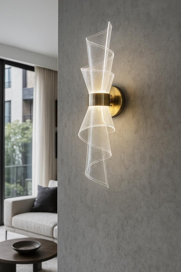 چراغ دیواری خواب/دکوراتیو/بالا آیینه مدل روبان|چراغ خواب و آباژور|تبریز, |دیوار