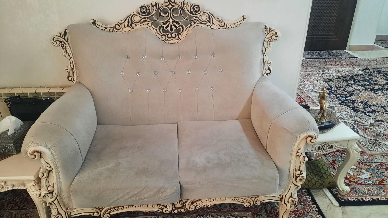 مبل ۷ نفره سالم وتمیز|مبلمان خانگی و میز عسلی|تهران, منصوریه (پل سیمان)|دیوار