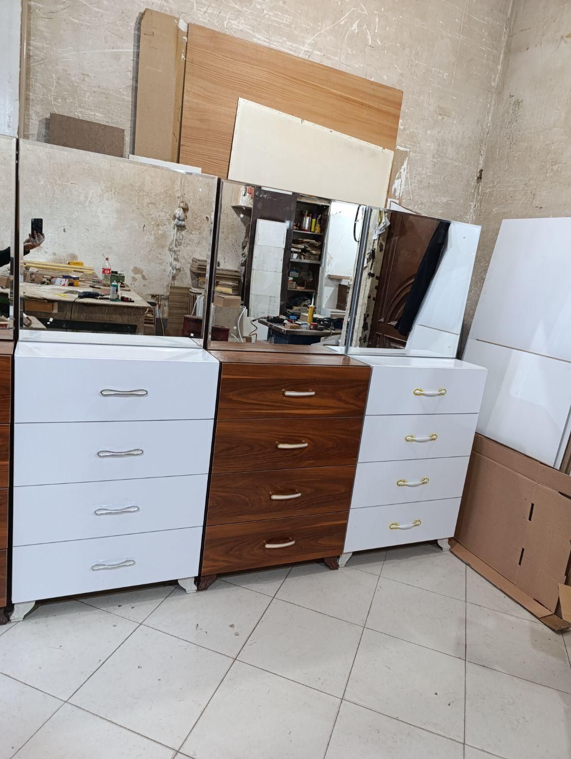 دراور ارایشی با آیینه ریلی عمده-خرده|جاکفشی، کمد، دراور|تبریز, |دیوار