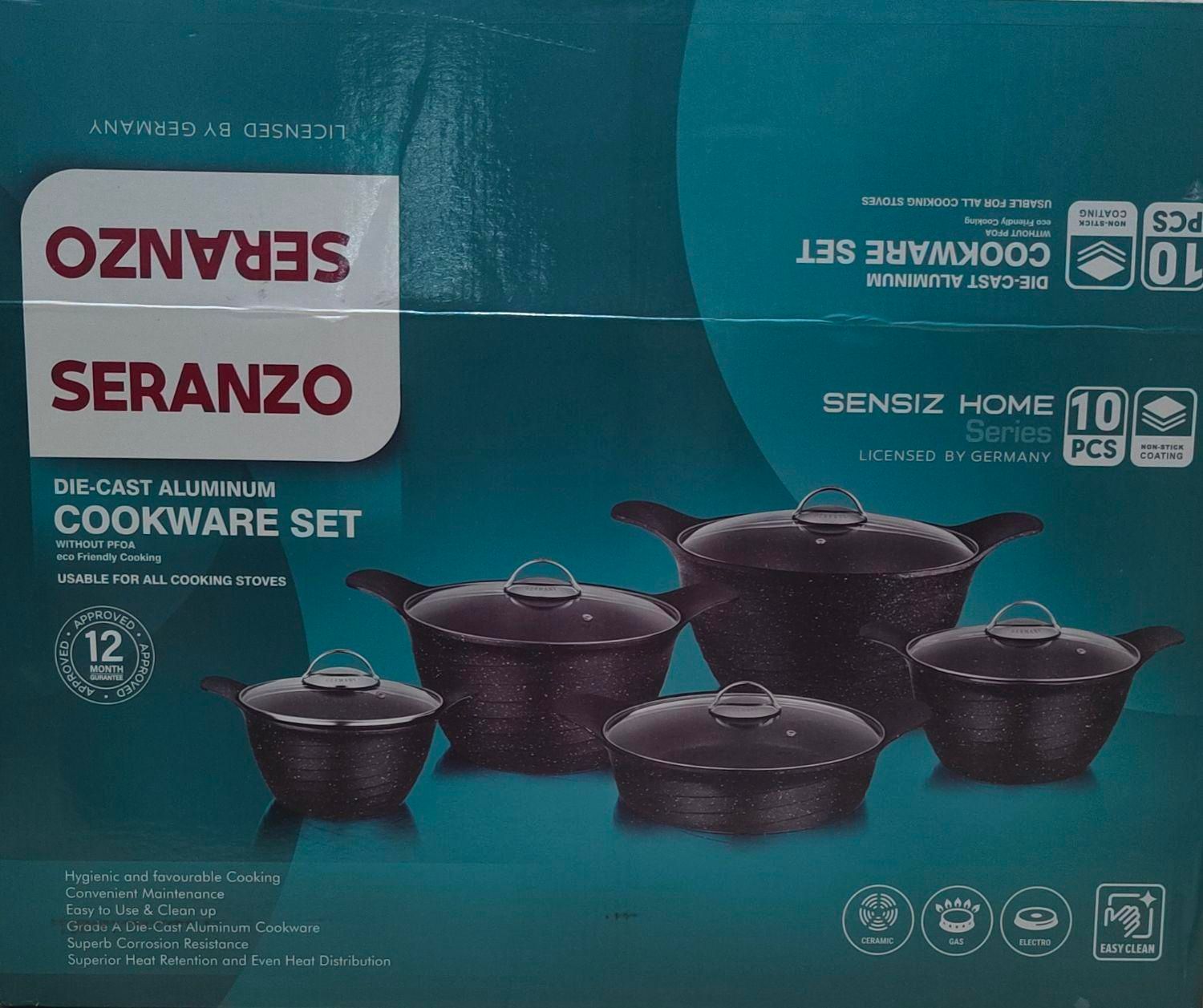 پک10پارچه قابلمه ماهیتابه SERANZ0(Germany license)|ظروف پخت‌وپز|تهران, قلهک|دیوار