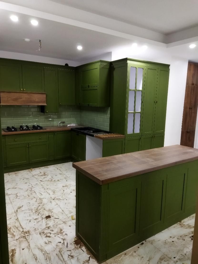 کابینت نئوکلاسیک سبز|مصالح و تجهیزات ساختمان|فردیس, |دیوار