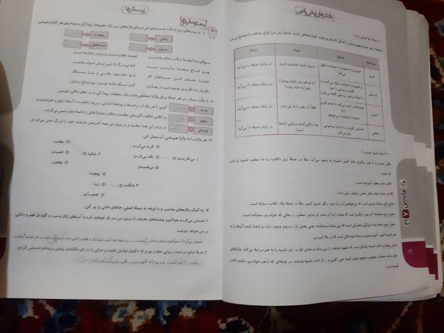 کتاب کمک درسی فارسی هفتم|کتاب و مجله آموزشی|گلبهار, |دیوار