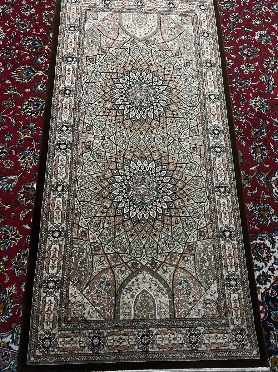 یک جفت (۲عدد) قالیچه ۱در ۲ ماشینی کاشان|فرش|تهران, نیروی هوایی (پیروزی)|دیوار