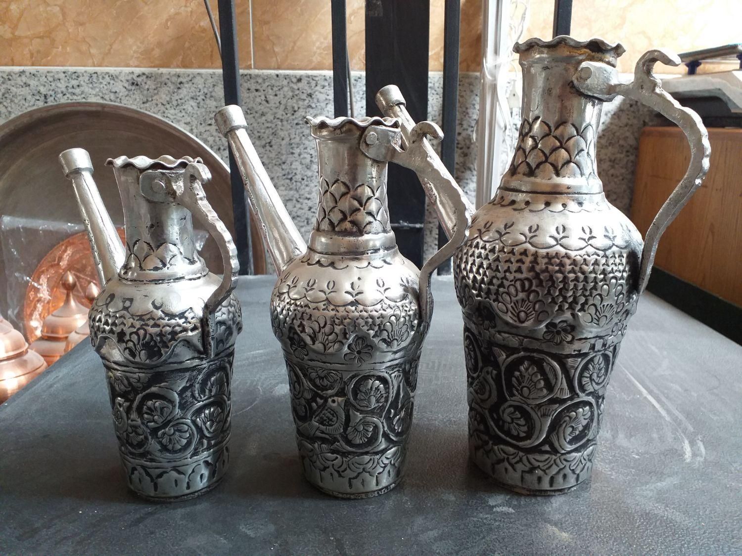 ظروف مسی قلمزنی|صنایع دستی و سایر لوازم تزئینی|اصفهان, جاوان|دیوار