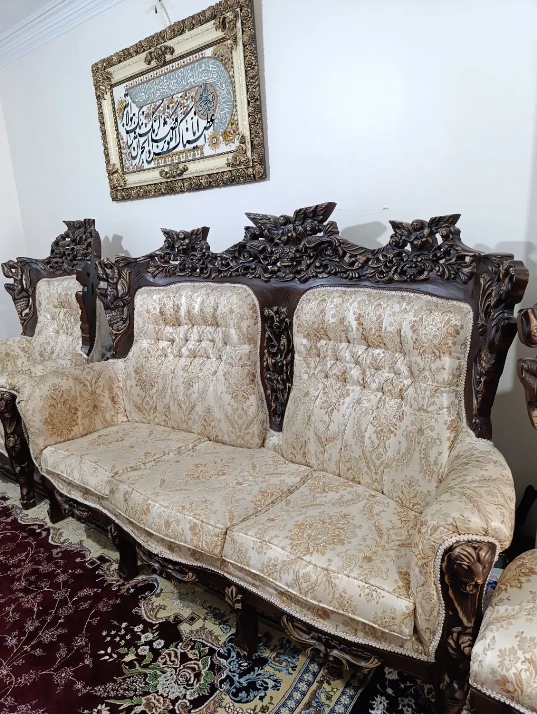 مبل ۹ نفره سلطنتی|مبلمان خانگی و میز عسلی|تهران, جوانمردان (اندیشه)|دیوار