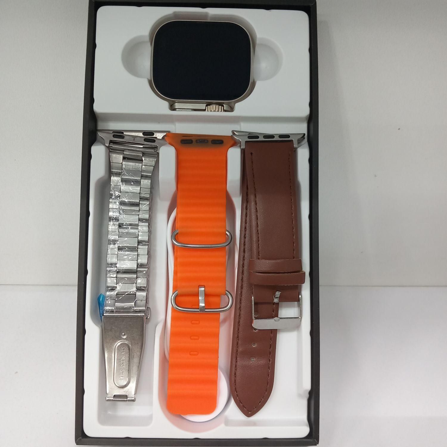 ساعت هوشمند با ۳ بند چرمی و رولکسی|لوازم جانبی موبایل و تبلت|بیرجند, |دیوار