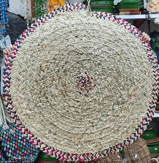 حصیر گرد گلدار|صنایع دستی و سایر لوازم تزئینی|رشت, هلال احمر|دیوار