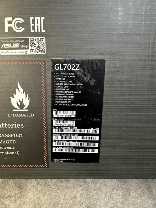 لپتاپ گیمینک ایسوس Rog Strix GL702Z|رایانه همراه|تبریز, |دیوار