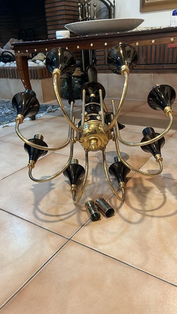 لوستر آب طلا|لوستر و چراغ آویز|تهران, جردن|دیوار