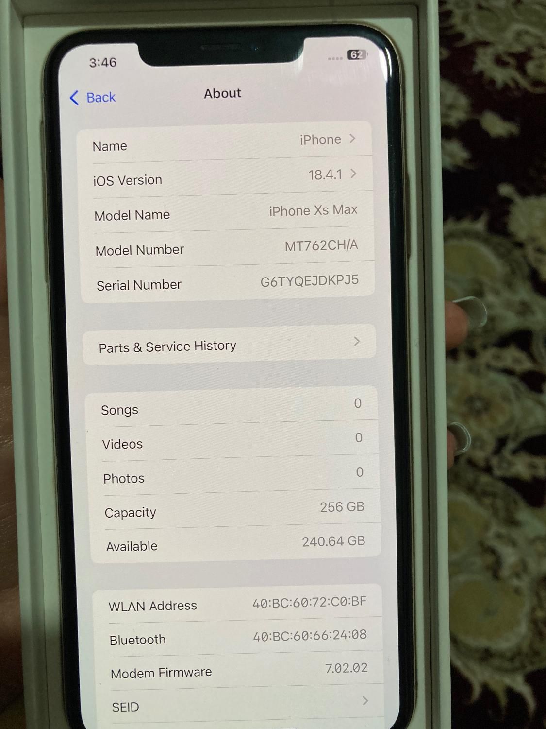 گوشی آیفون xs max/حافظه 256gb/|موبایل|تهران, میدان ولیعصر|دیوار