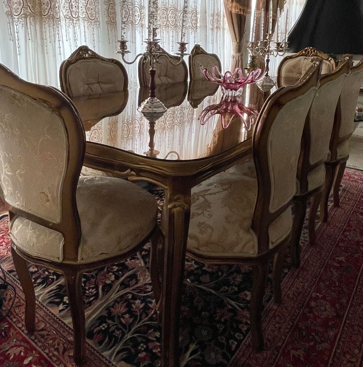 مبلمان کلاسیک ۹ نفره با ناهار خوری ۸ نفره|مبلمان خانگی و میز عسلی|تهران, هروی|دیوار