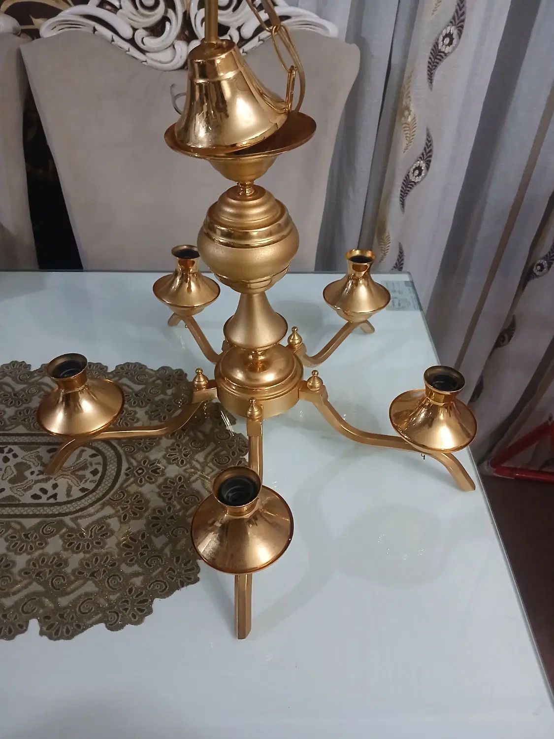 لوستر برنجی|لوستر و چراغ آویز|کرج, اسلام‌آباد|دیوار