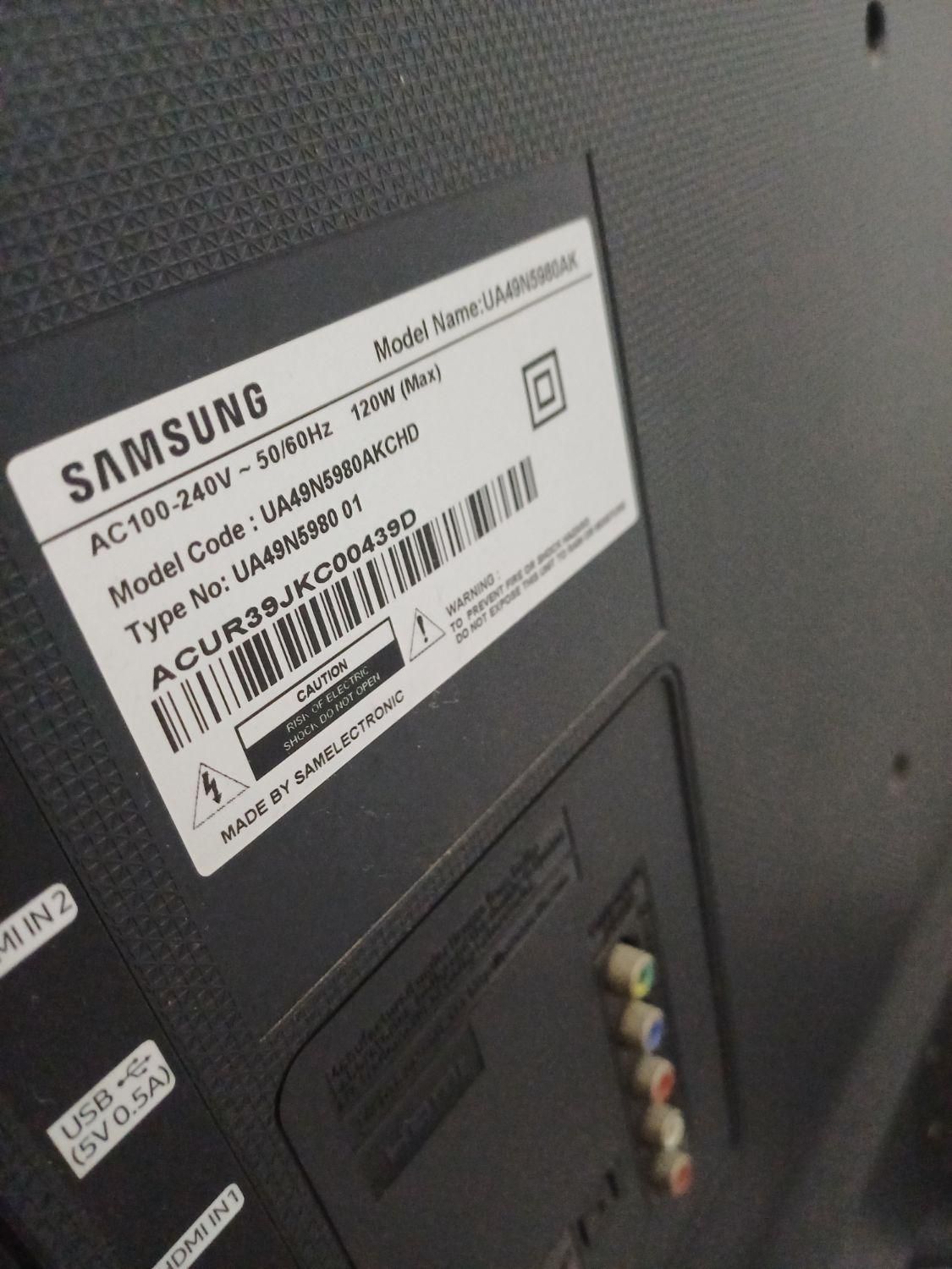 تلویزیون سامسونگ ۴۹ انچ|تلویزیون و پروژکتور|اهواز, کوی باهنر|دیوار