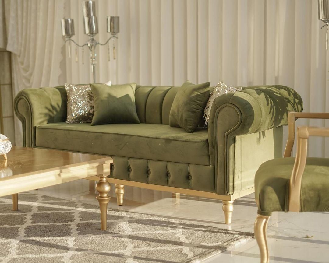 مبل چستر فیلد ۷ نفره با طراحی لاکچری|مبلمان خانگی و میز عسلی|نسیمشهر, |دیوار