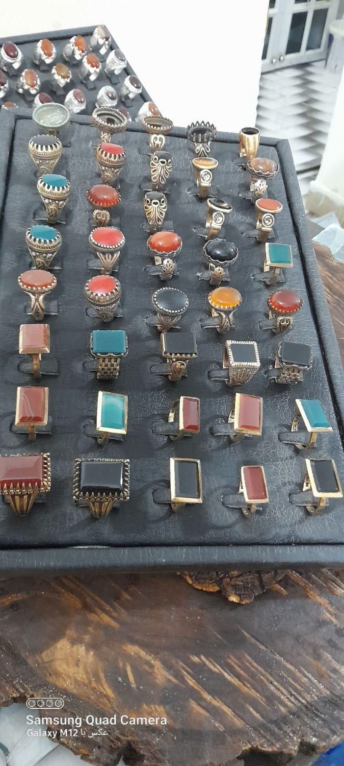 فروش انگشتر زنانه ومردانه  نقره روش نگین عقیق اصل|زیورآلات و اکسسوری|کیار, |دیوار
