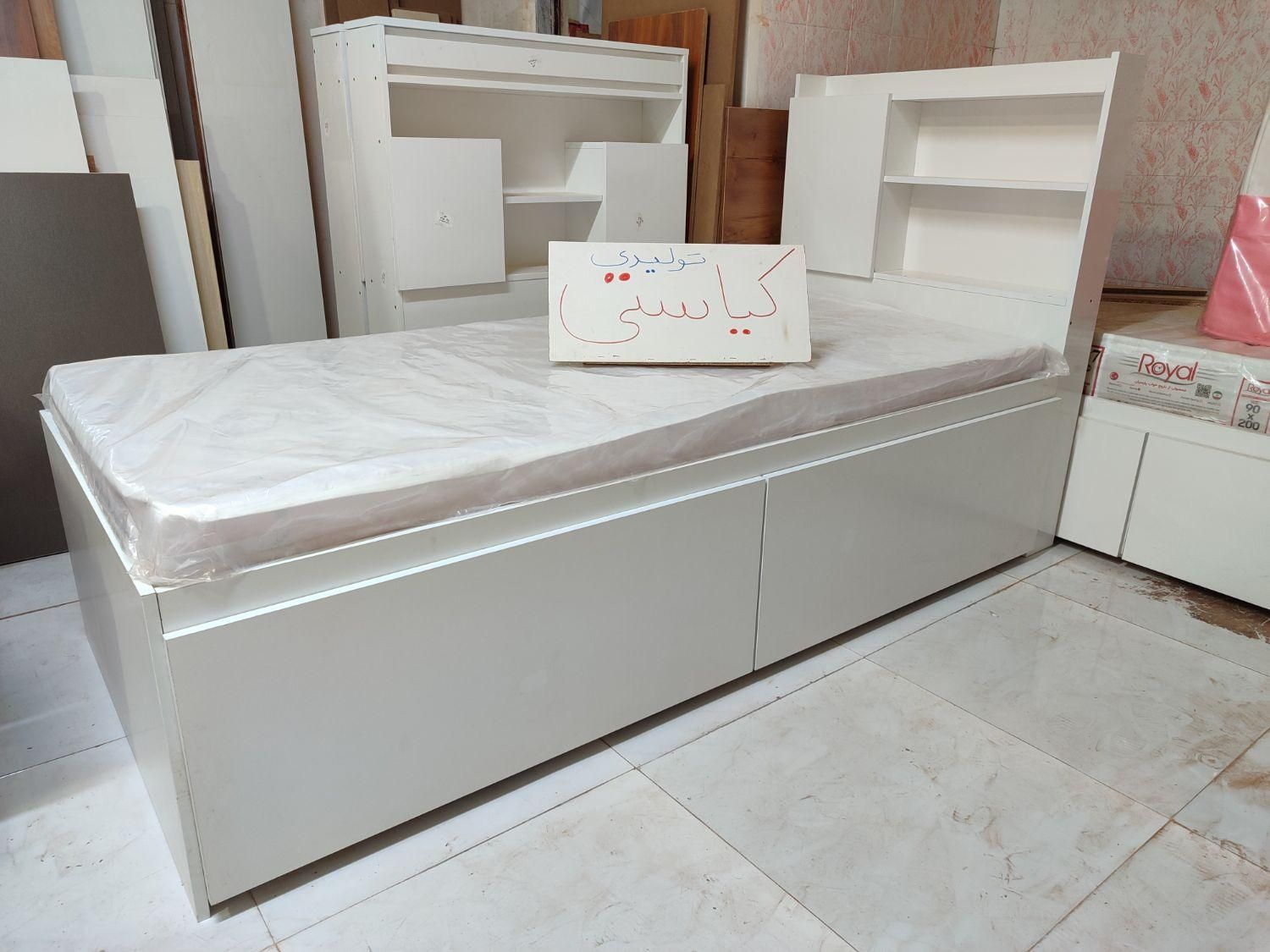 تخت یک نفره تخت یک نیم نفره ستایش|تخت و سرویس خواب|مشهد, گلبرگ شمالی|دیوار