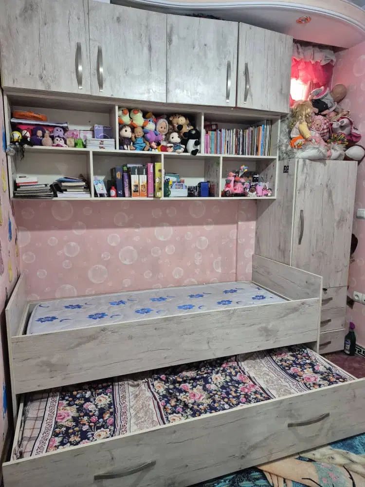 تخت دوطبقه ی یکنفره/دونفره کم جا مخصوص آپارتمان|تخت و سرویس خواب|مشهد, فارغ التحصیلان|دیوار