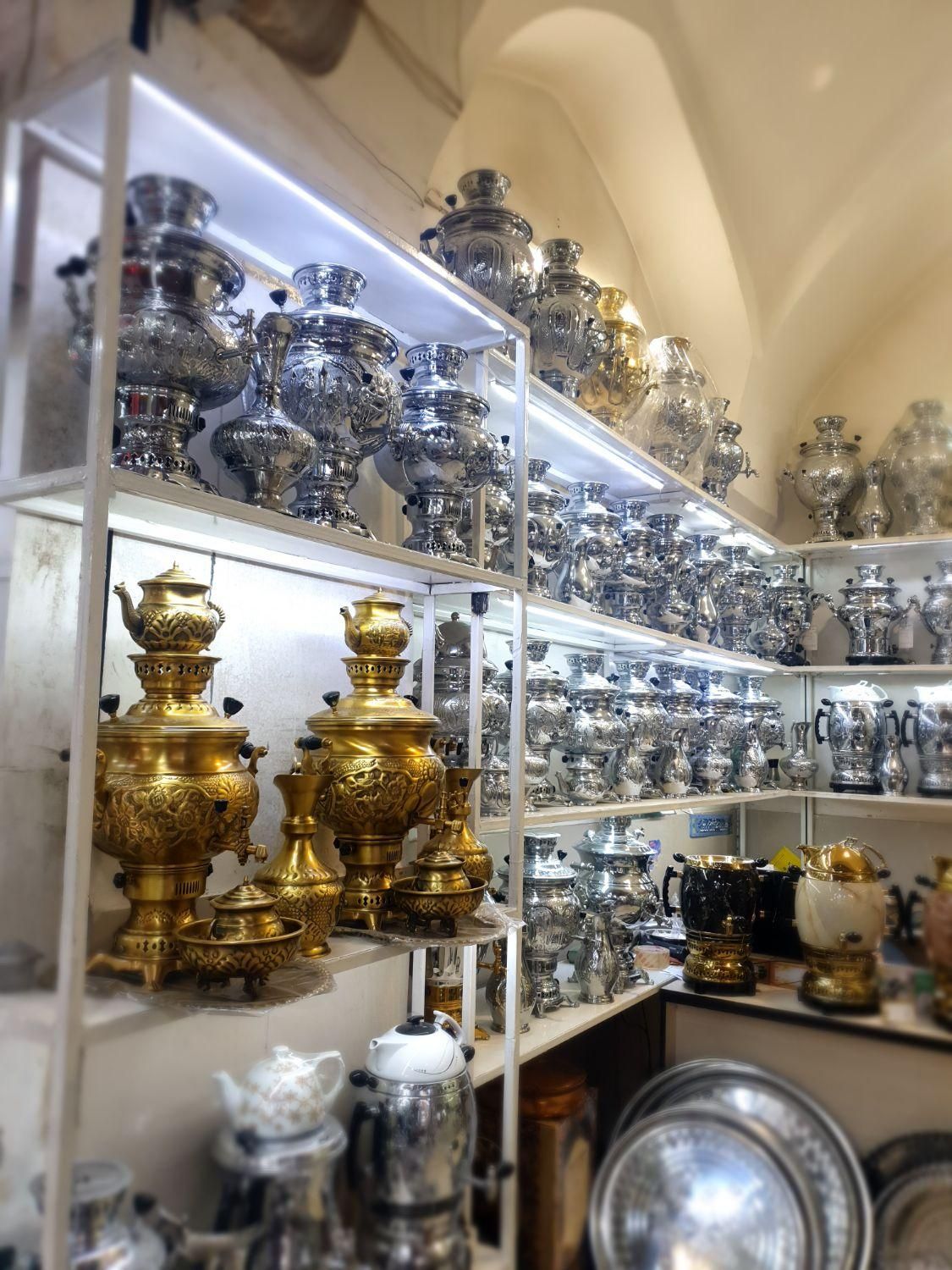تولیدی gfسماور f0 گازی برنجی برقی ذغالی زغالیb45|قوری، کتری، قهوه‌ساز دستی|اصفهان, دستگرده|دیوار