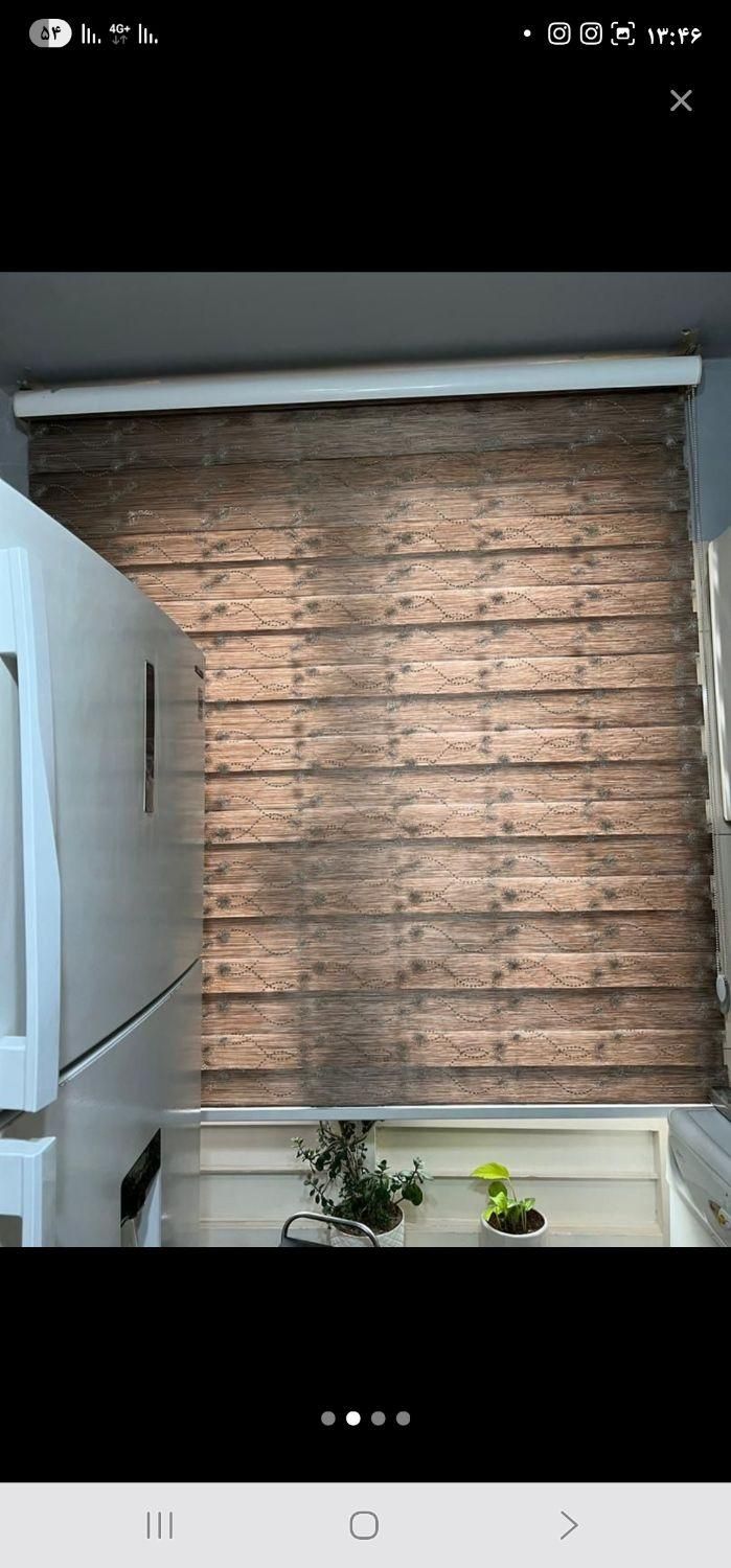 پرده زبرا تک مکانیزه کاملا سالم|پرده، رانر، رومیزی|تهران, افسریه شمالی|دیوار