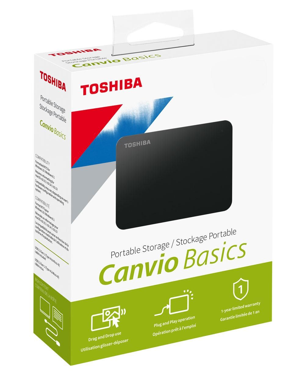 هارد اکسترنال TOSHIBA BASICS با گارانتی ۱ساله|قطعات و لوازم جانبی رایانه|همدان, |دیوار